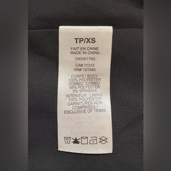 NWOT, Dynamite, Black Corset Cropped Top Ruched Front, XS - Picture 7 of 8